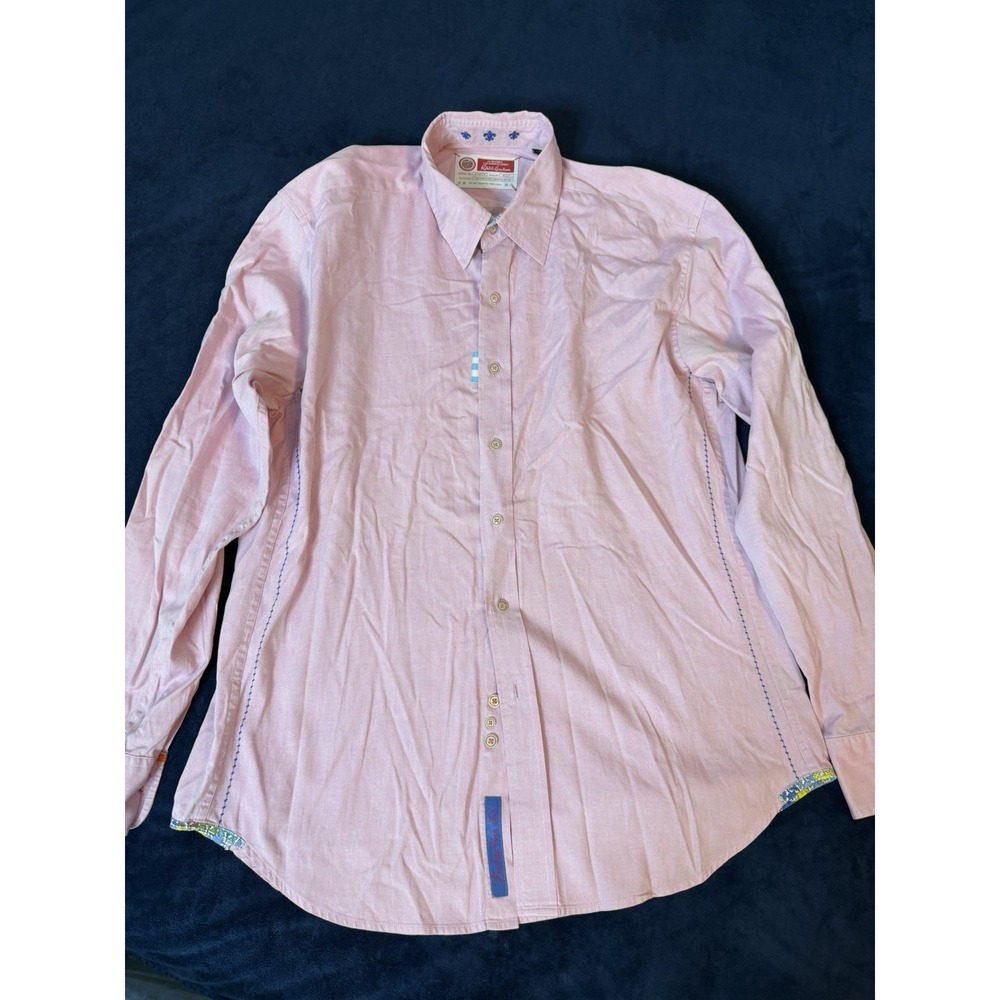 Robert Graham Freshly Laundered Shirt Mens Large Pink Long Sleeve Button Up
